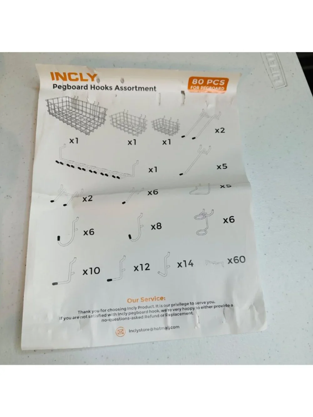 80 Pcs Pegboard Basket and Pegboard Hooks For Organizing Tools & Accessories